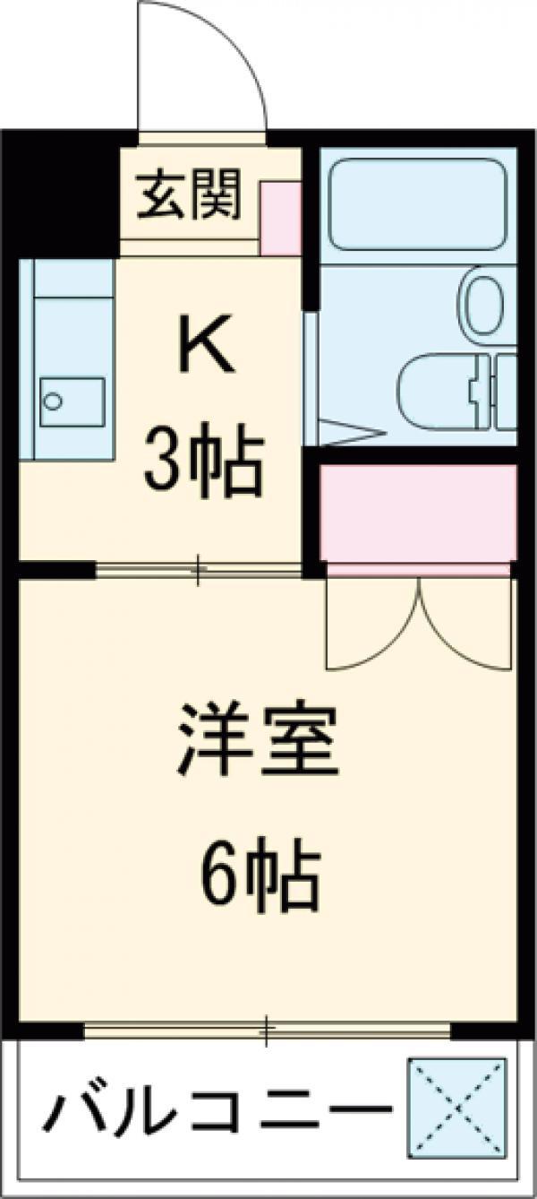 カーサ茜NO3(1K/3階)の間取り写真