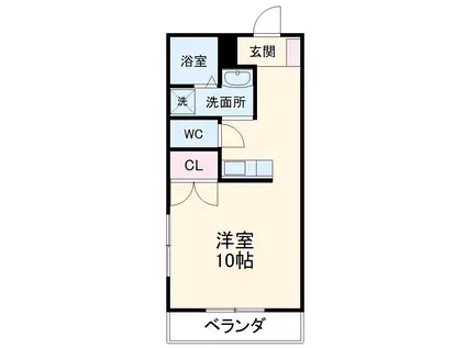 シャルマン(ワンルーム/1階)の間取り写真