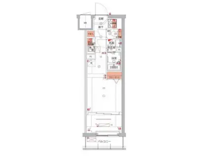 ハーモニーレジデンスパレスフロント(1LDK/4階)の間取り写真