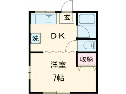 アルカディア富士(1DK/1階)の間取り写真