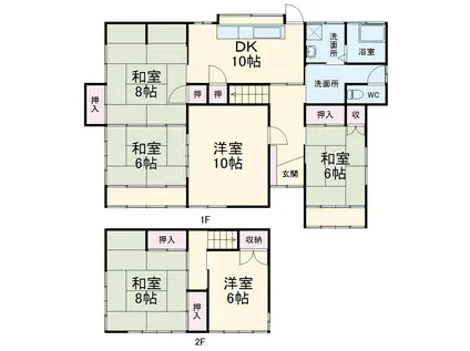 東海道本線 藤枝駅 徒歩35分 2階建 築56年(6DK)の間取り写真