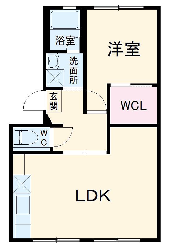 コーディア J(1LDK/1階)の間取り写真