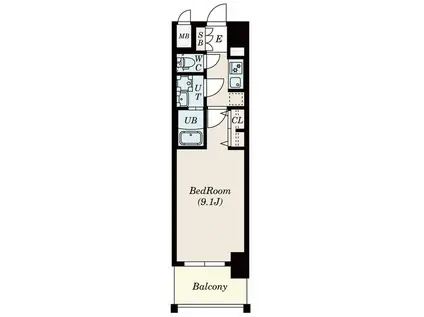 S-RESIDENCE鶴舞Ⅱ(1K/8階)の間取り写真