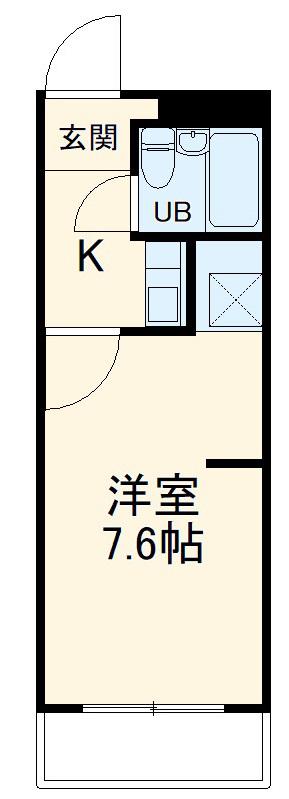 CASA月ノ会(1K/1階)の間取り写真