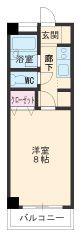 サンセール塩釜(1K/2階)の間取り写真