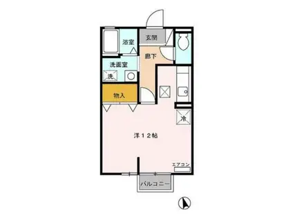 サンライズA(ワンルーム/1階)の間取り写真