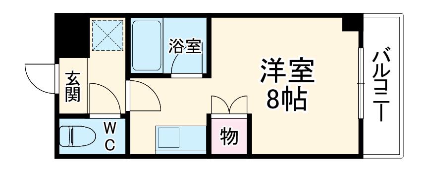 フェリス松栄(ワンルーム/3階)の間取り写真