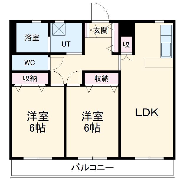 グレイスマルエイ(2LDK/2階)の間取り写真