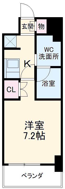 MARCHE Ⅰ(1K/5階)の間取り写真