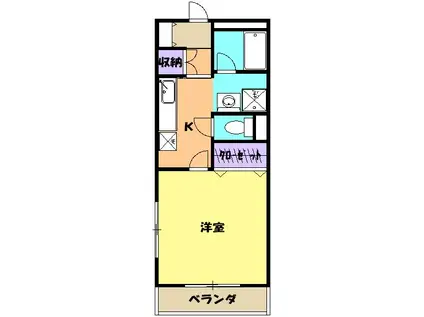 TNマンションⅠ(1K/2階)の間取り写真