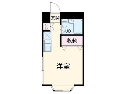 メゾンソレイユ(ワンルーム/1階)の間取り写真