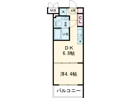 RELUXIA板橋西台(1DK/4階)の間取り写真