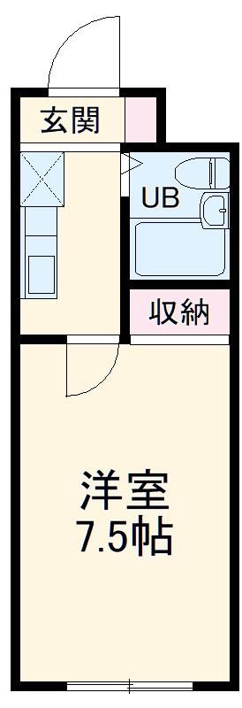 フェニックス三咲(1K/4階)の間取り写真
