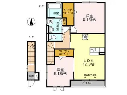 LEONIDSA(2LDK/2階)の間取り写真