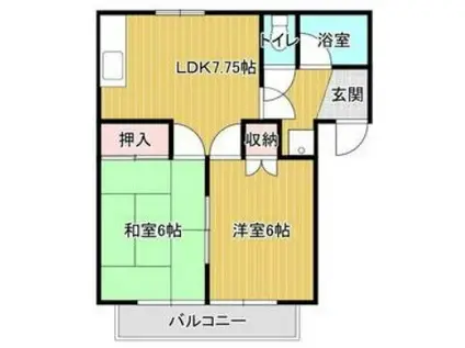 メゾン青葉台NO5(2LDK/3階)の間取り写真