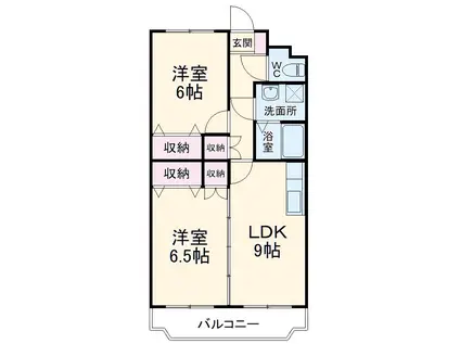 コンチェルト(2LDK/3階)の間取り写真