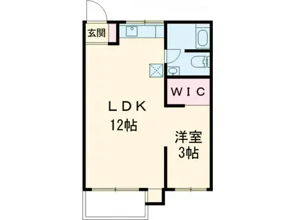 三栄ビル(1LDK/5階)の間取り写真
