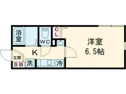 グランクオール千住東(1K/3階)の間取り写真