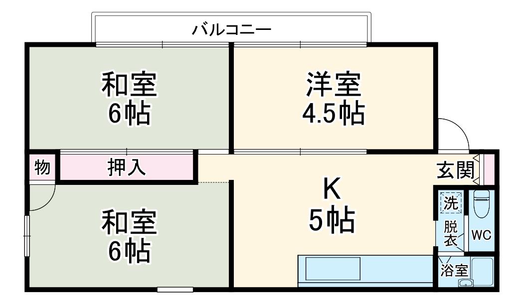 ソレイユ(3DK/2階)の間取り写真