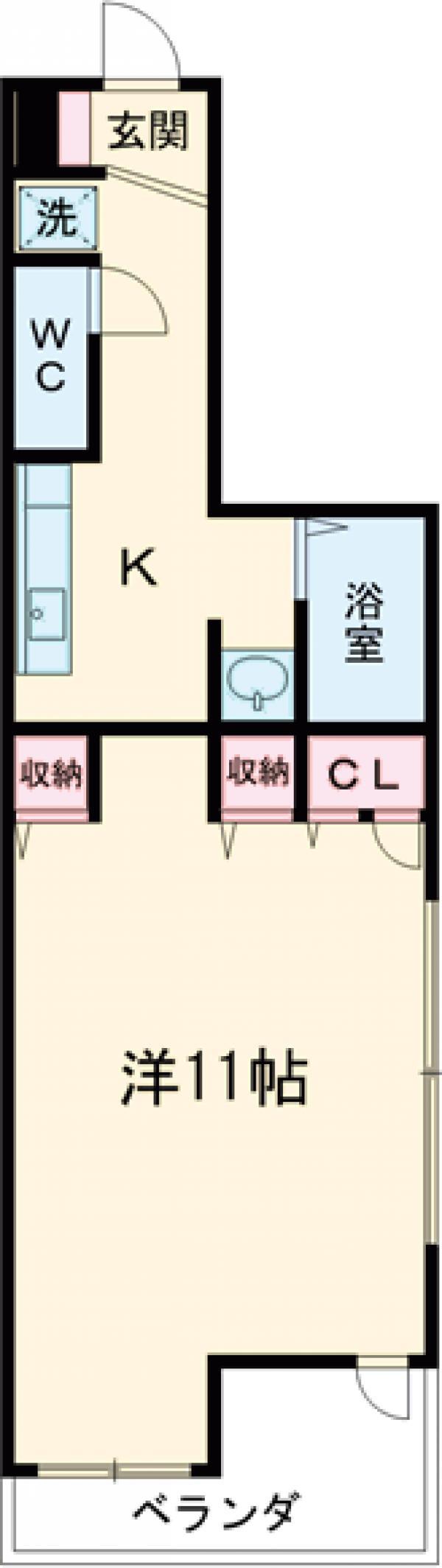 コンフォール武蔵野(1K/3階)の間取り写真
