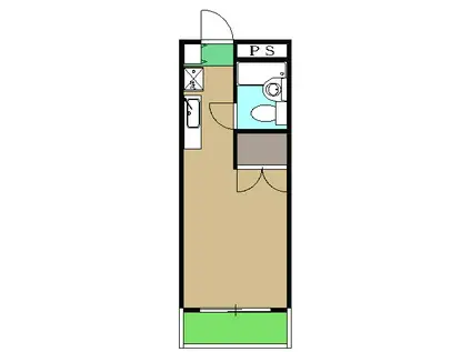 アプローズ(ワンルーム/1階)の間取り写真