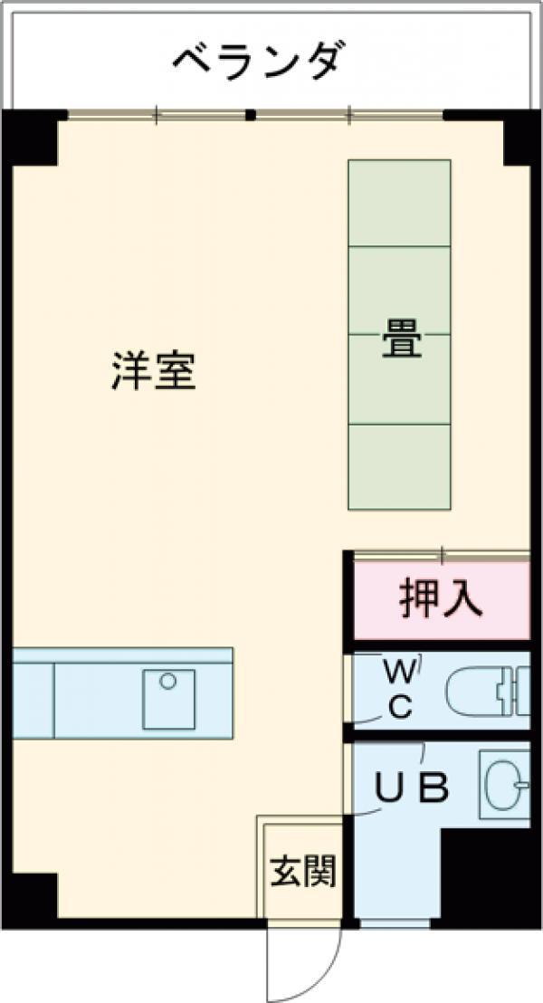 赤畑アパート(1K/2階)の間取り写真