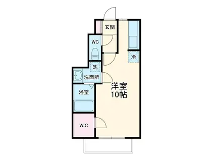 パストラル(ワンルーム/1階)の間取り写真
