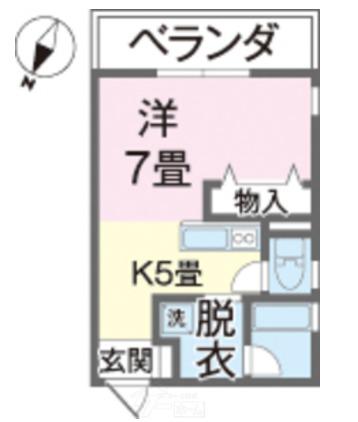 アーバンマワシ(1K/2階)の間取り写真