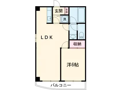 パークハイムD(1LDK/5階)の間取り写真