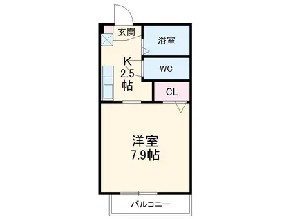 リヴラン・トロワA棟(1K/1階)の間取り写真