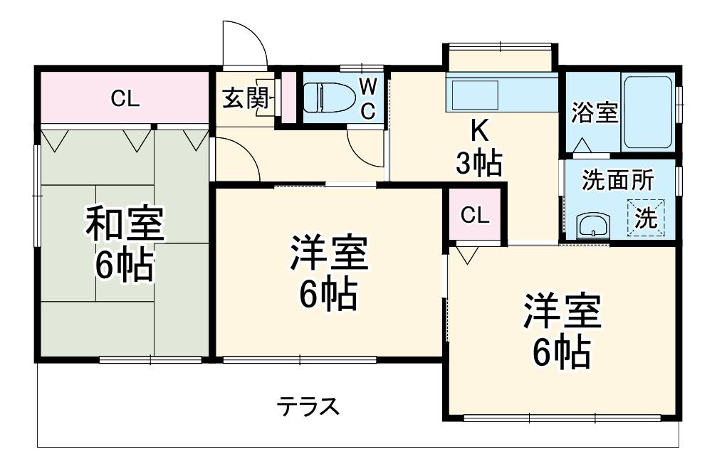 小田急電鉄小田原線 東海大学前駅 徒歩8分 1階建 築47年(3K)の間取り写真