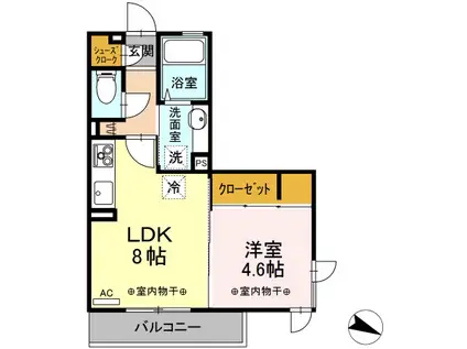 パストラルボーテ(1LDK/2階)の間取り写真