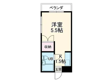 行徳青野マンション(ワンルーム/3階)の間取り写真