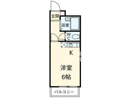 シーサイドカモシタ(ワンルーム/3階)の間取り写真