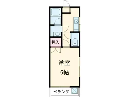 ハイネス小山(1K/1階)の間取り写真