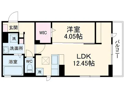 ソル ド レーヴ アッシュ(1LDK/1階)の間取り写真