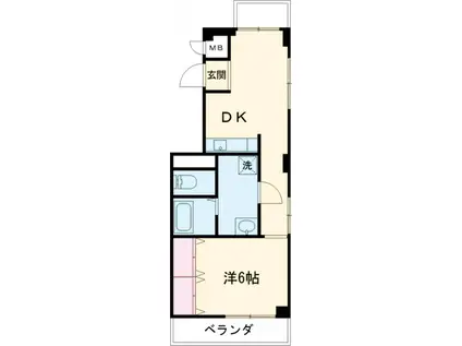 ドリームコート(1DK/2階)の間取り写真