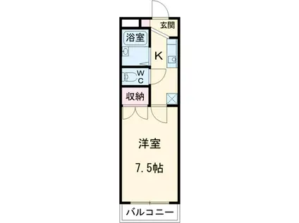 岡崎第8東海ビル(1K/4階)の間取り写真