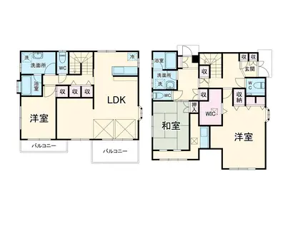 京浜東北・根岸線 港南台駅 徒歩20分 2階建 築25年(3LDK)の間取り写真