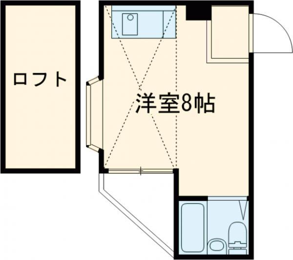 グランドハイツ(ワンルーム/3階)の間取り写真