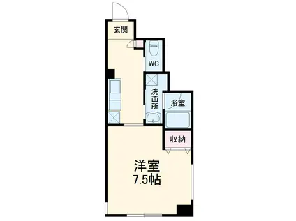 フェリーチェ(1K/1階)の間取り写真