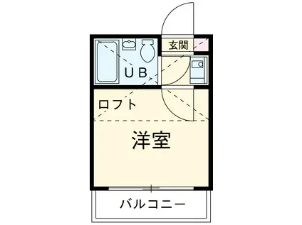 ブランノーヴァ北千住(1K/1階)の間取り写真