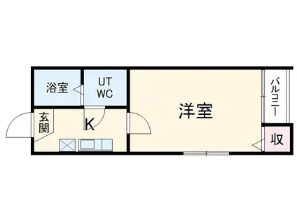 BOO.HOO.WOO.さくら(1K/2階)の間取り写真