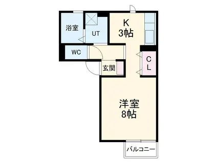 インテレクト(1K/2階)の間取り写真