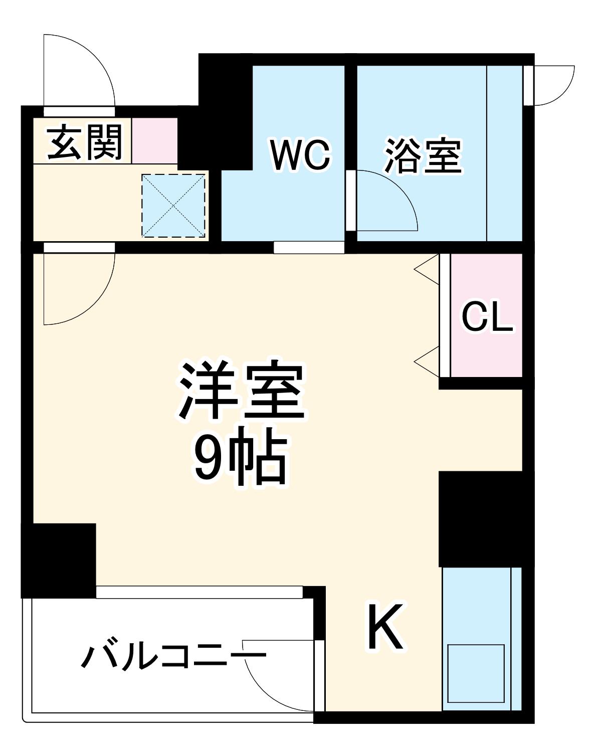 ベレーサ新瑞橋(ワンルーム/4階)の間取り写真