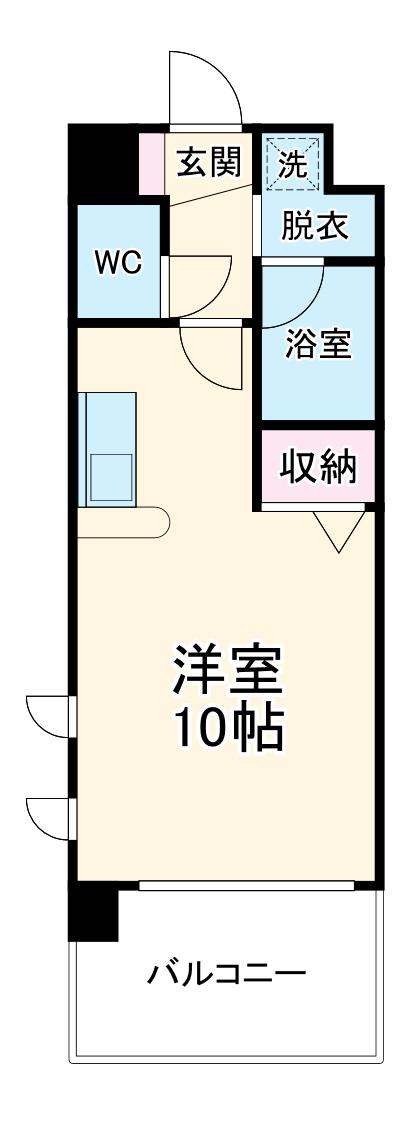 ベレーサ新瑞橋(ワンルーム/5階)の間取り写真