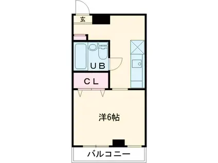 コーシンPART1(1K/2階)の間取り写真