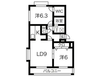 アルヴェアーレ大塚2(2LDK/2階)の間取り写真
