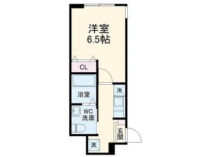 ハーミットクラブハウス矢口台(1K/1階)の間取り写真