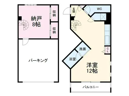 HERMITAGE2005(1LDK/2階)の間取り写真